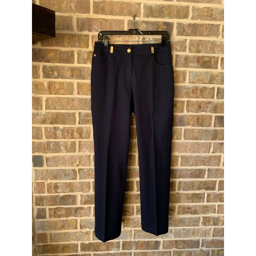 ST. JOHN  size 4 blue Pants straight leg classic designer ankle length casual
